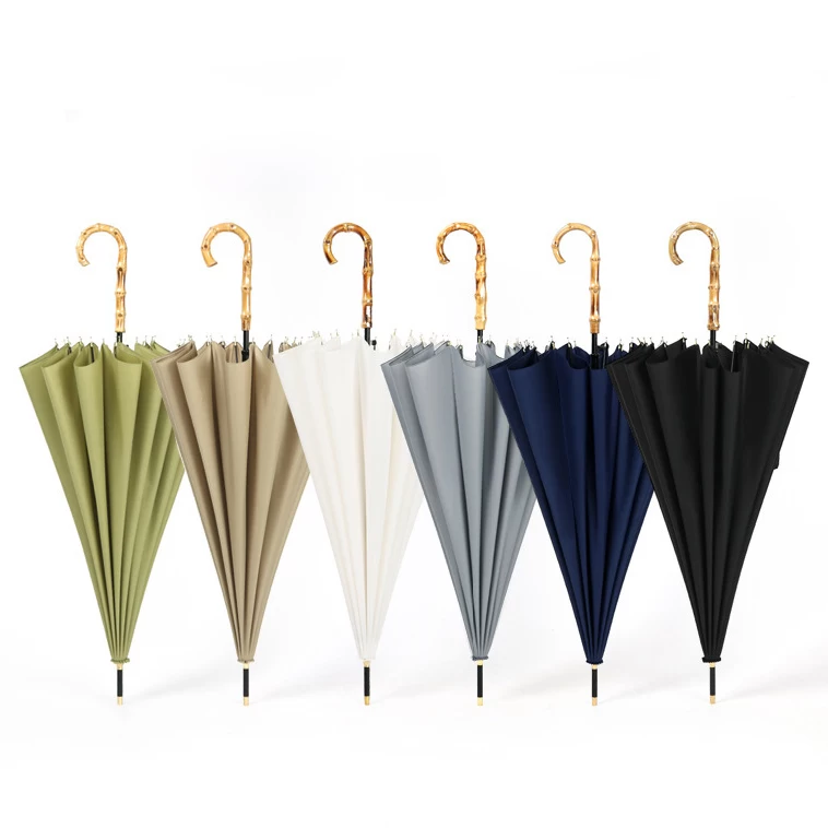 High Quality Windproof Umbrella with Bamboo Handle Umbrella
