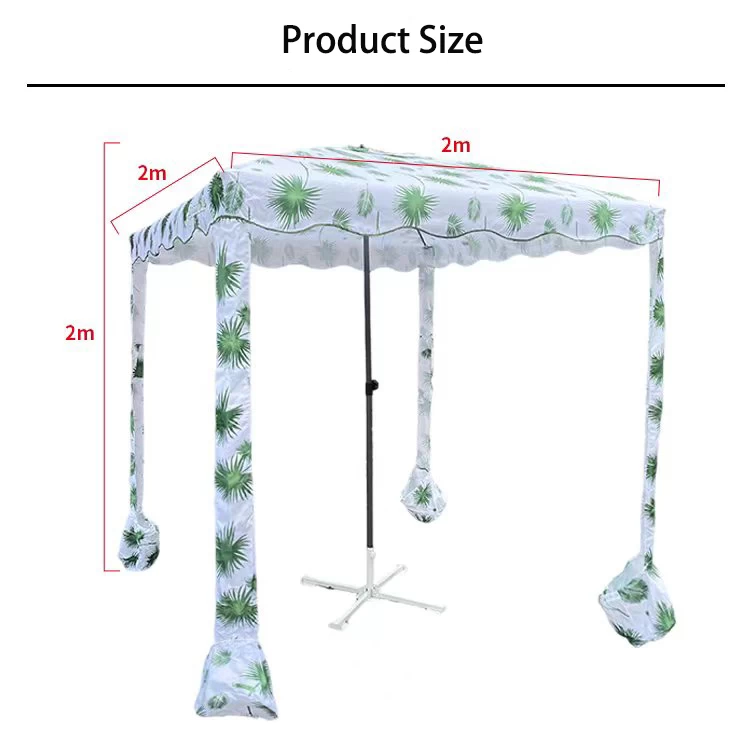 Customized Portable Square Windproof Custom Printed Pop Up Outdoor Beach Cabana