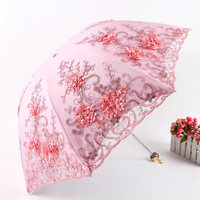 Lady Lace Flower Fold Umbrella