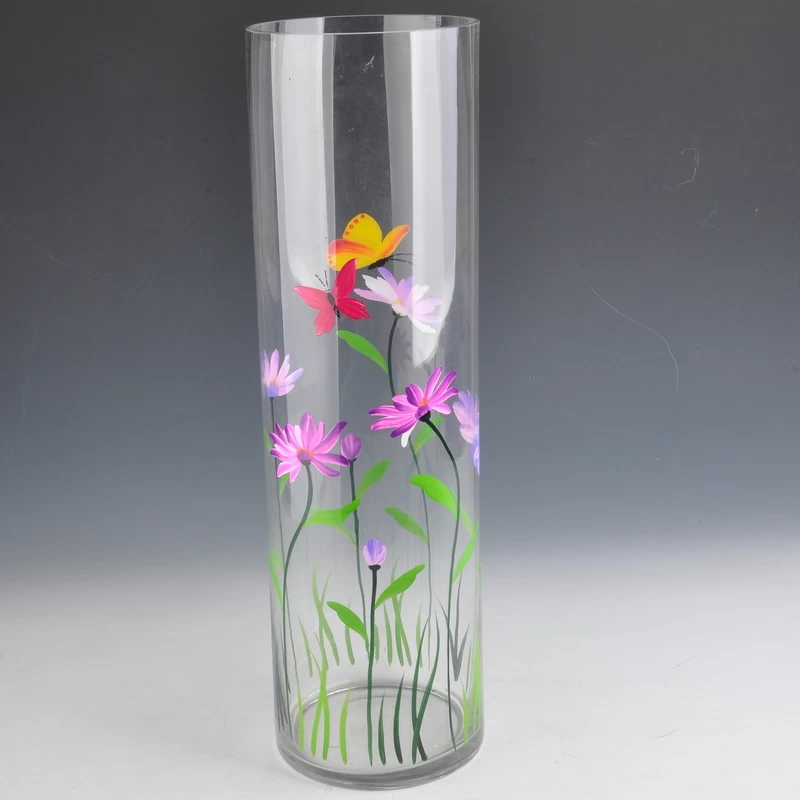 hand painting glass vase