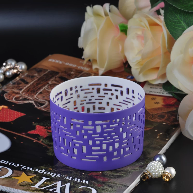 Wholesale colored cut ceramic candle holder