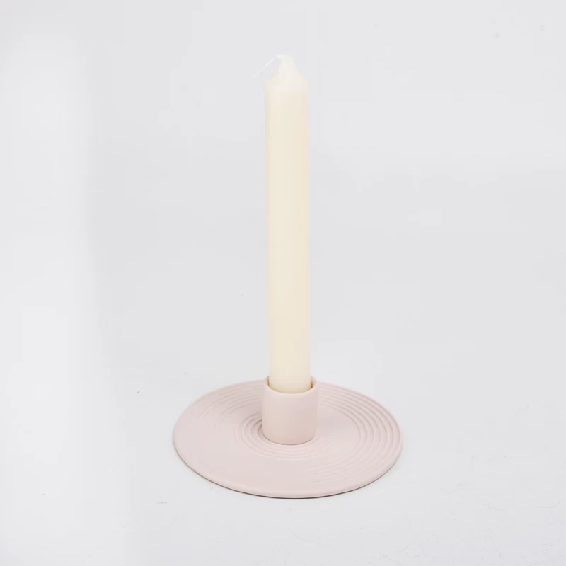 Newly design pink ceramic candle holder for home decor supplier
