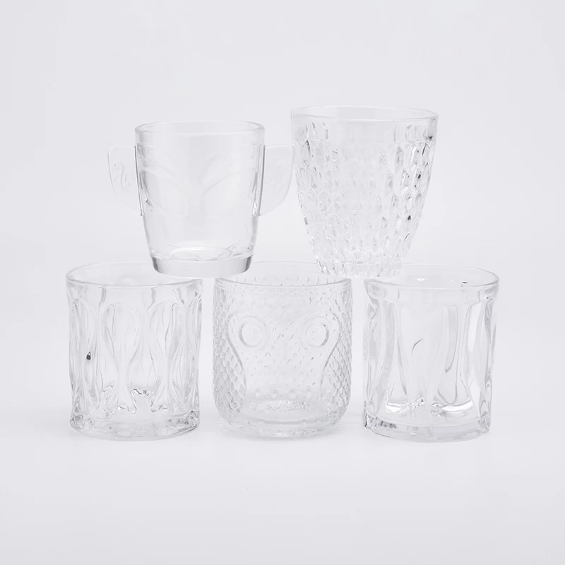 New arrive high quality clear crystal glass candle holder
