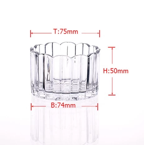 Crystal mini glass candle holder