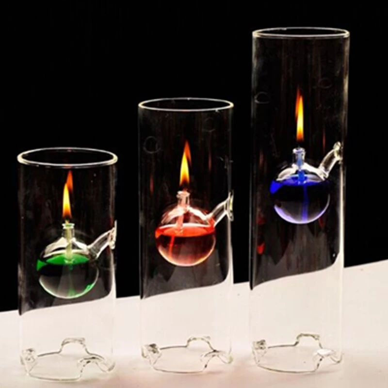 Wholesale Heat Resistant Borosilicate Custom Design Glass Oil Lamp Light
