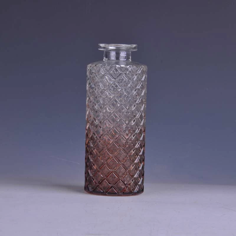 pattern round glass perfume bottle