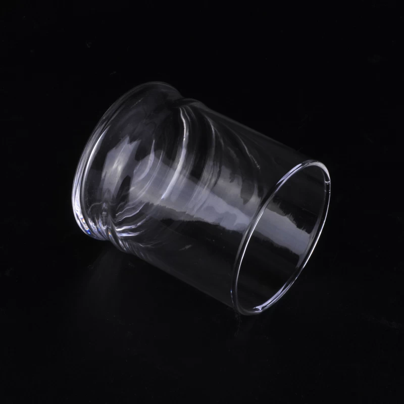 Hotsale crystal clear cylinder glass jar for candle
