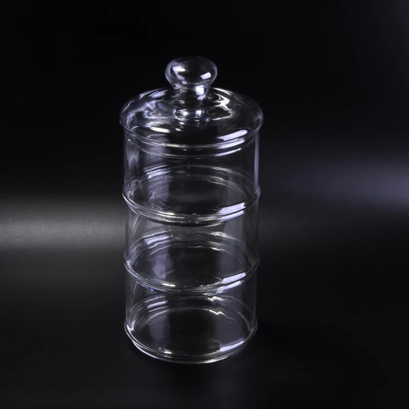 High clear transparent big capacity layer storage jar