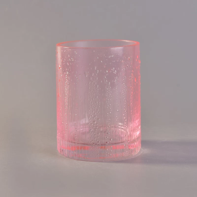 Wholesale beautiful custom rain drop glass candle holder