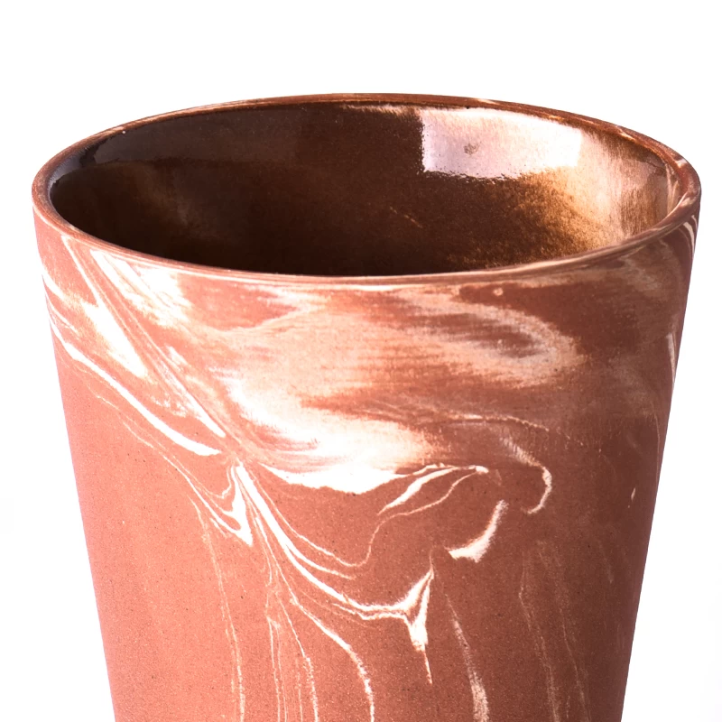 Custom Original Design Ceramic Candle Vessels Unique Scented Candle Holder