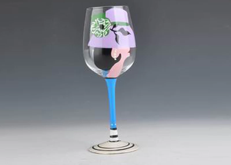 Long Stem Personalised Hand Painted Wine Glass Drinking Cup