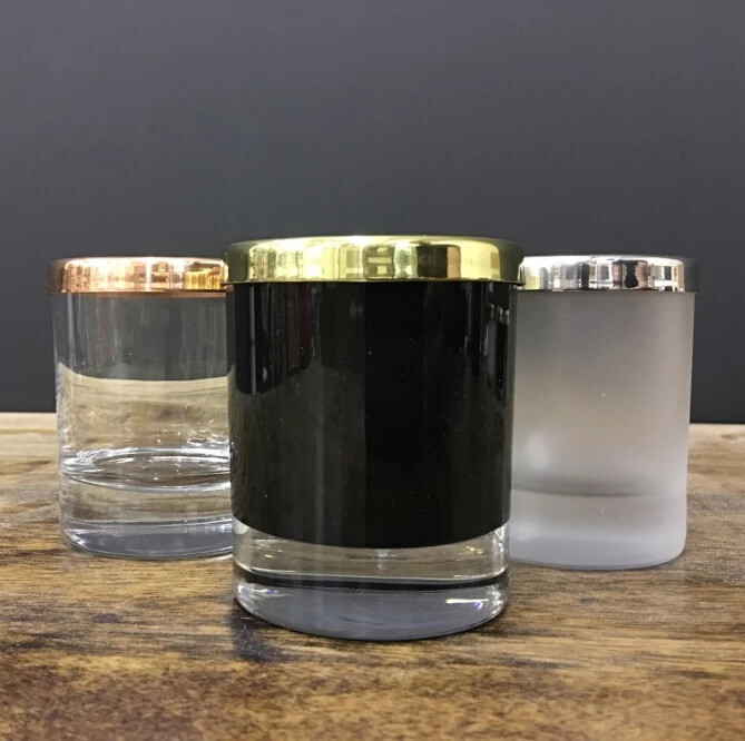 glass candle holder with lids
