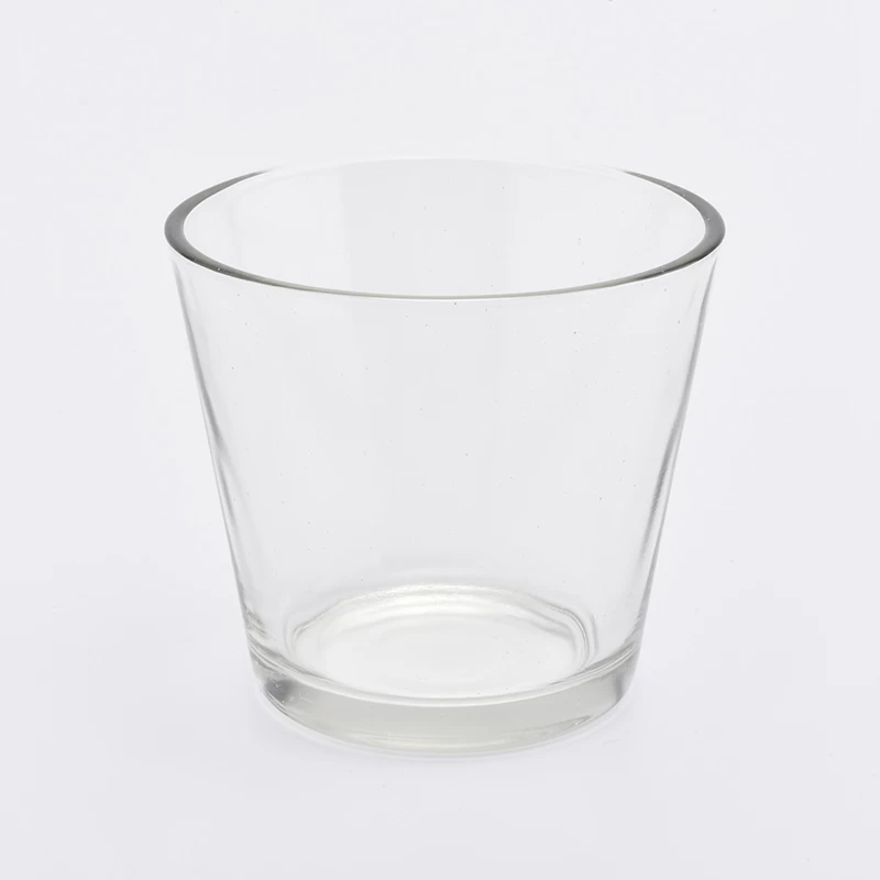 clear large glass candle holder