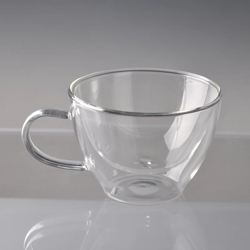 Clear glass hot drinks cup 