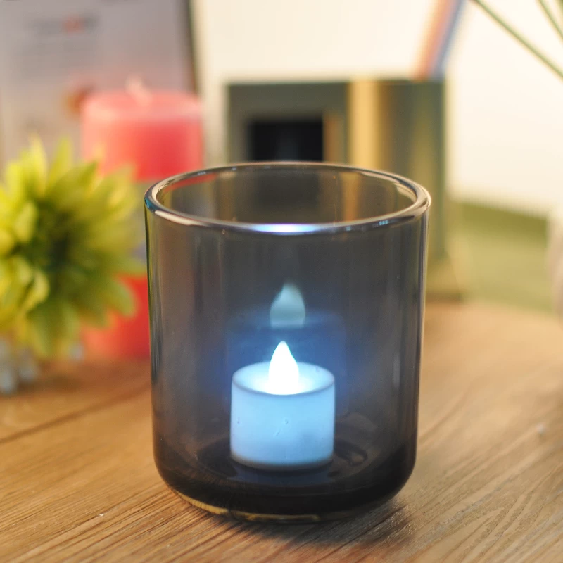 Cylinder votive glass tealight candle jar