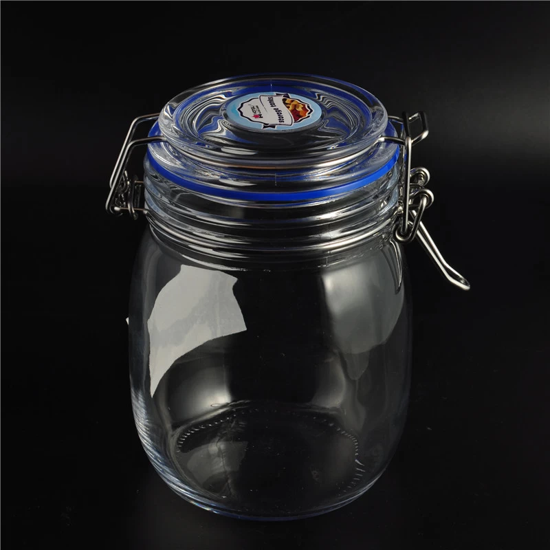 4OZ 8OZ 16OZ Storage jar with clip lid