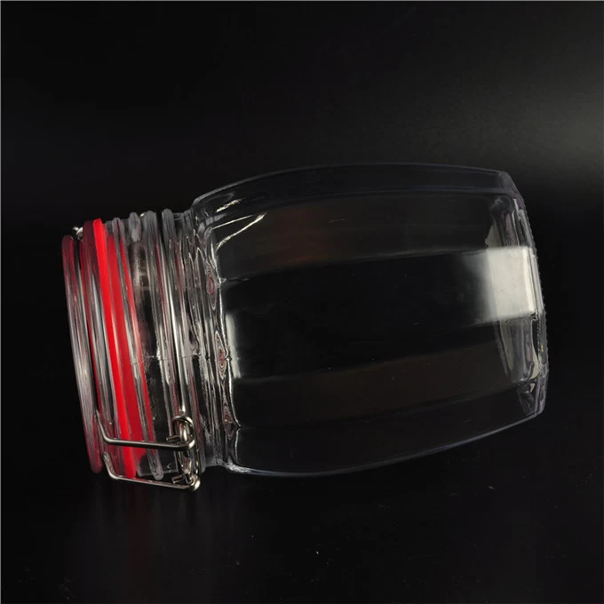 Big glass crystal high quality jar with lid
