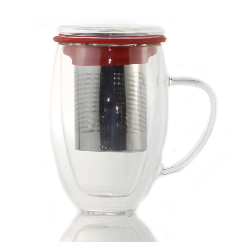 glass tea mug with infuser