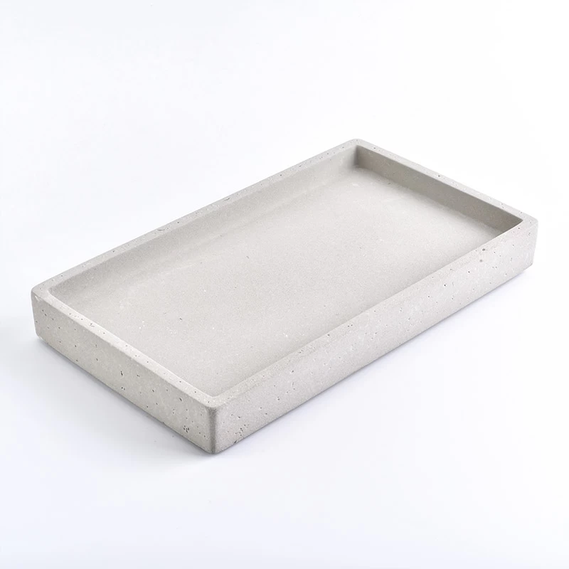 large concrete tray for bathware, for dinnerware