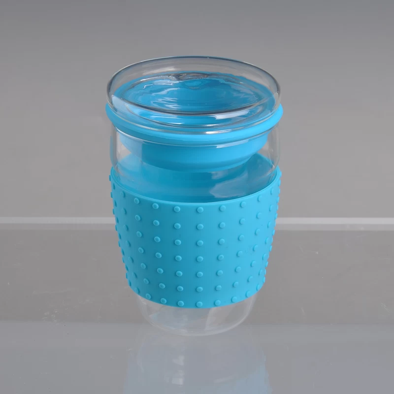 borocilicate glass cup with silicane