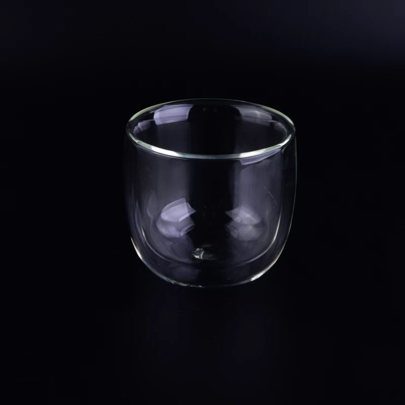 Transparent double wall glass  tea cup