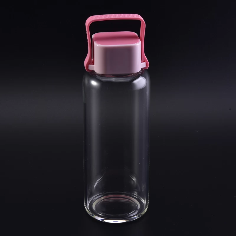 Easy carry convenient traveling glass bottles with hanging cap 
