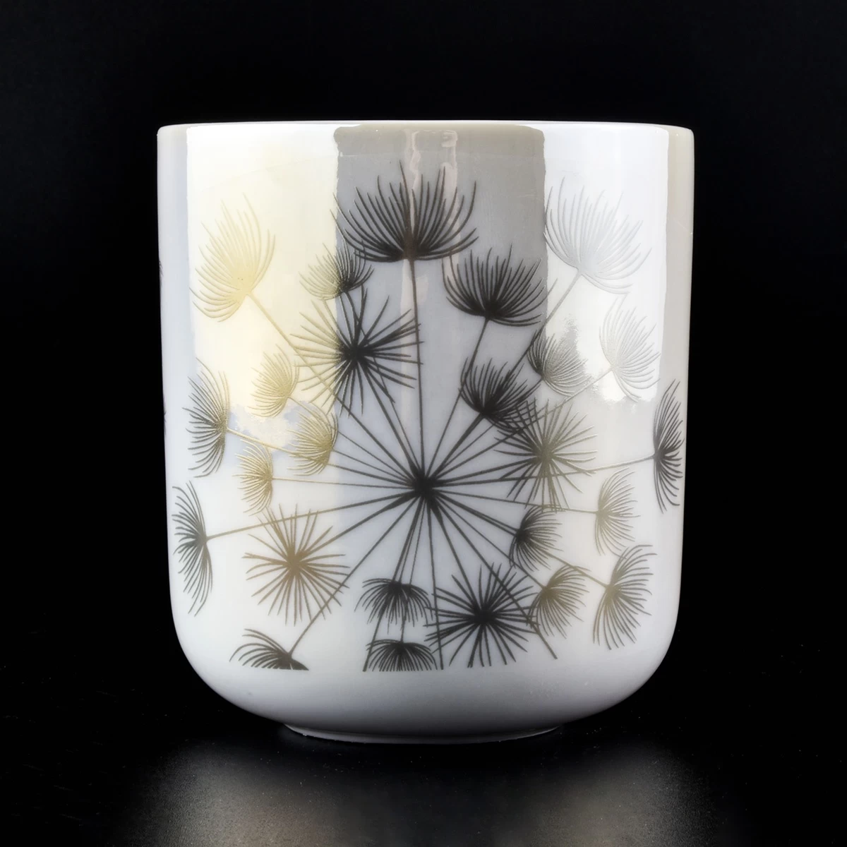 Glossy White Ceramic Candle Holder Wholesale
