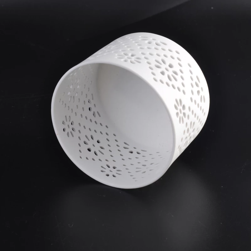 3'' Home Decor White Ceramic Candle Holder