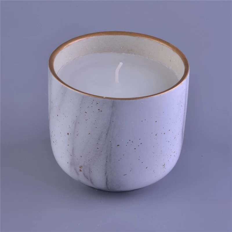 Beautiful round bottom ceramic candle holder 