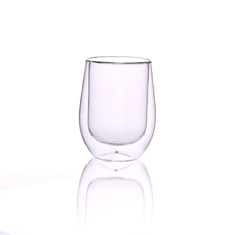  hand blown double wall glass cup 4oz double glass cup 300ml double wine glass