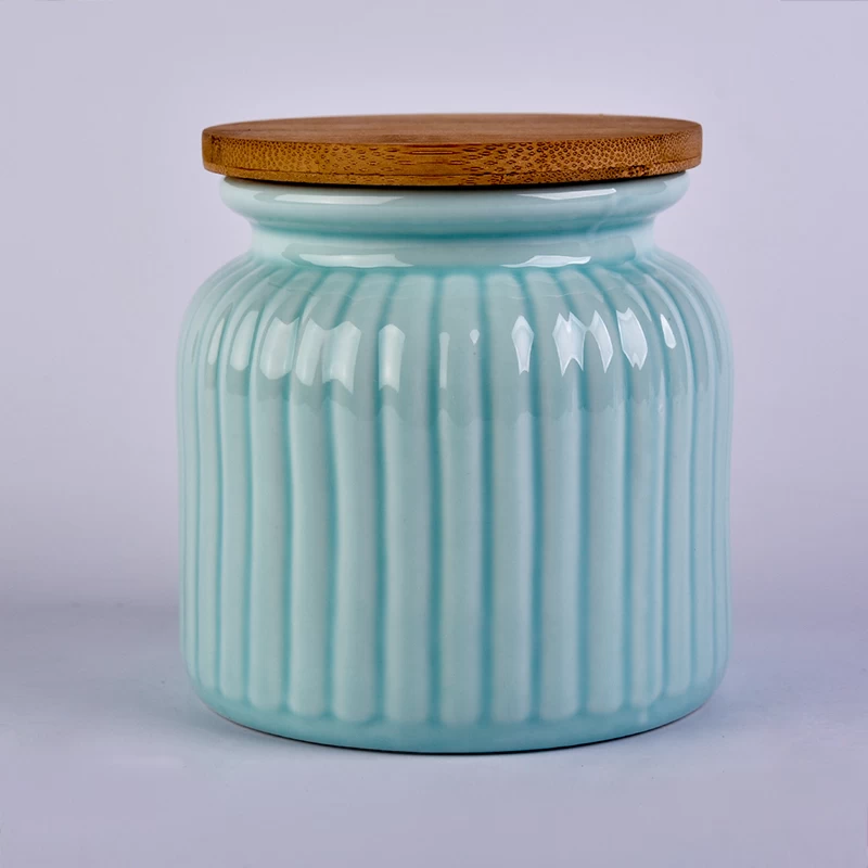 pumpkin design ceramic candle jars with lid