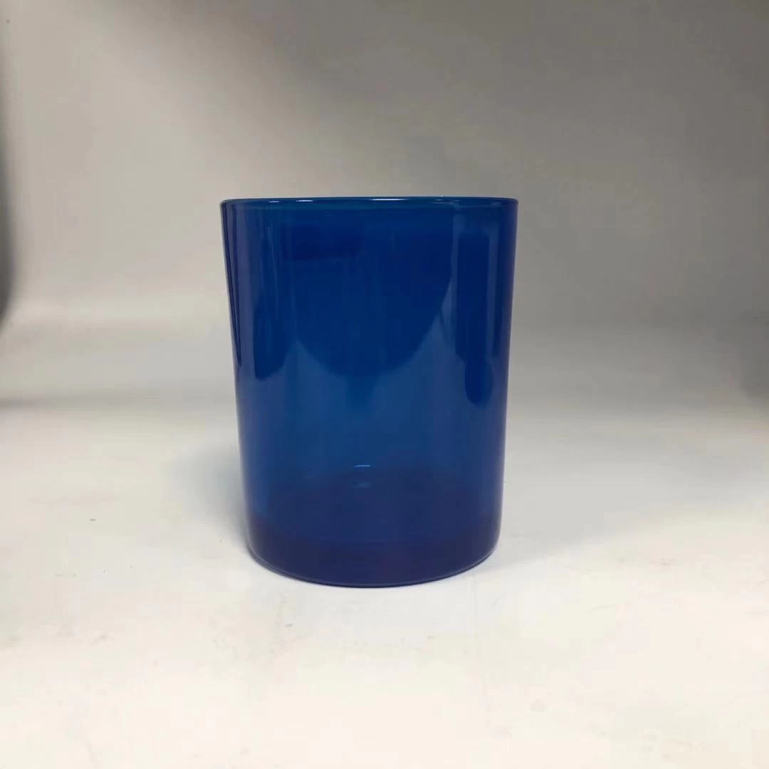 navy blue 22oz glass candle jar