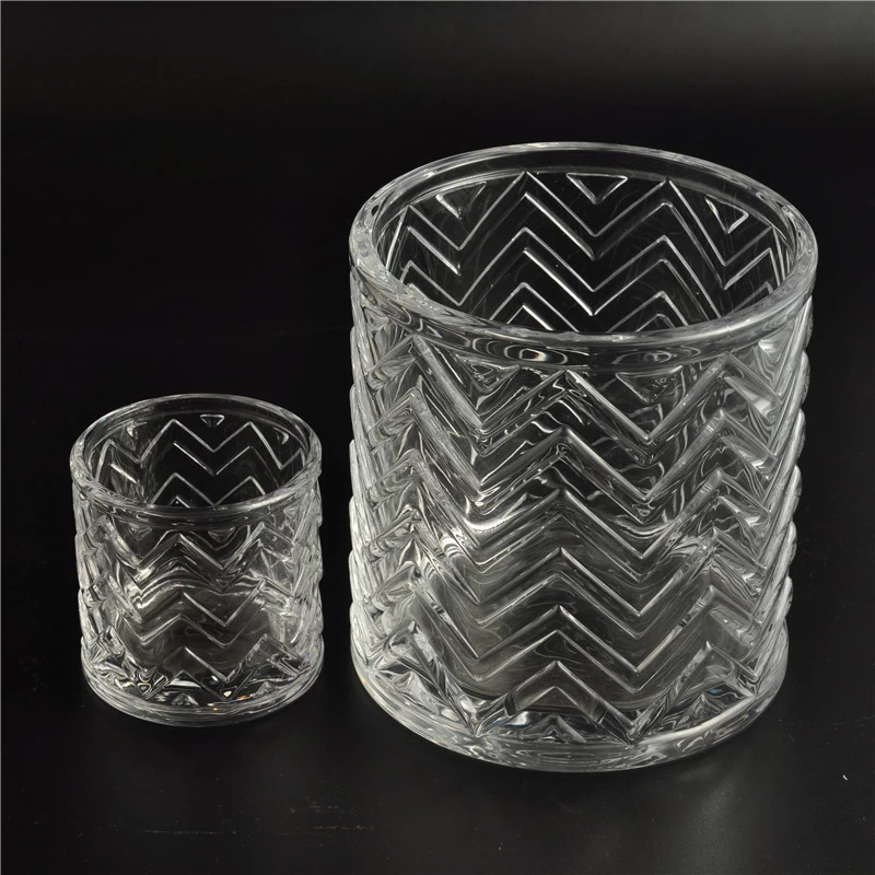 Home decoration of glass candle jar with lid