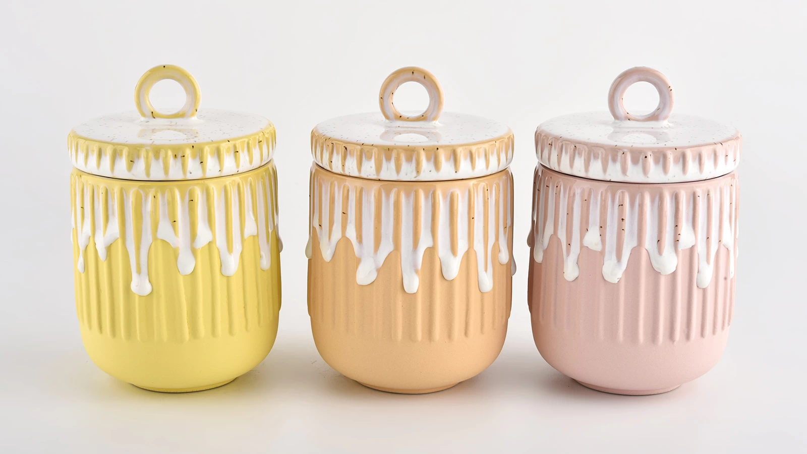 ceramic candle jars with lids