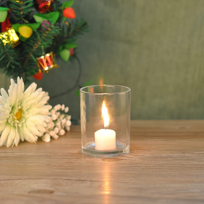 wholesale clear glass candle jar