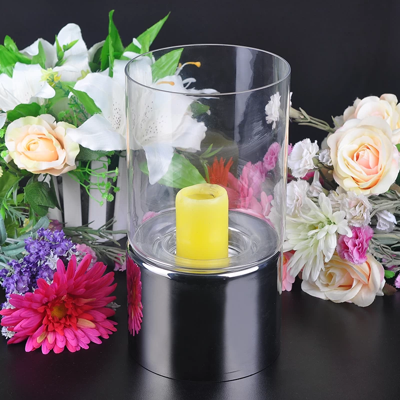 clear cyclinder candle holders