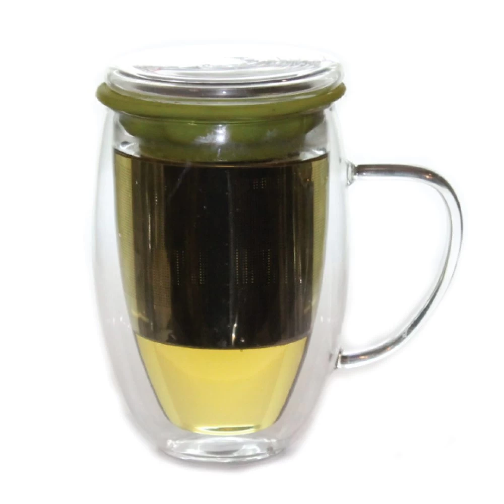 glass teap cuop with infuser