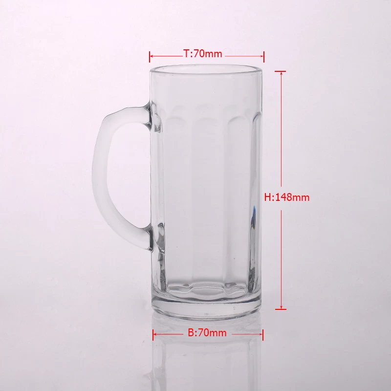 14oz glass beer mug