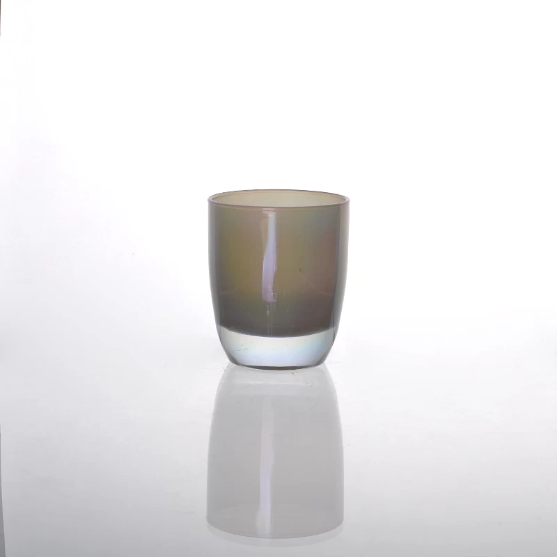Elegant glass candle holder bronze glass cnadle holder 