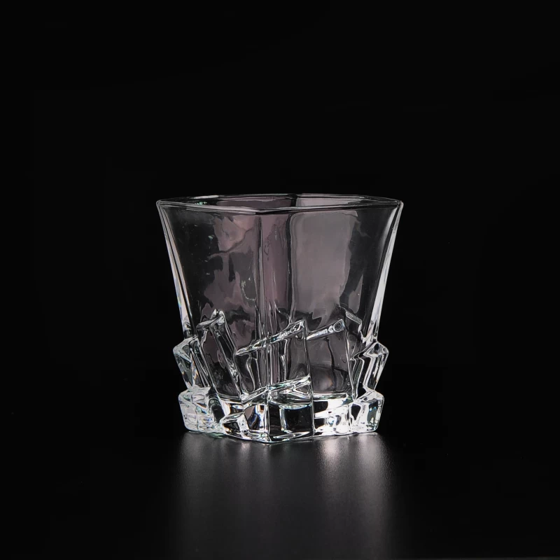 China Manufacture Clear Whiskey Drinkware Square Wine Glass