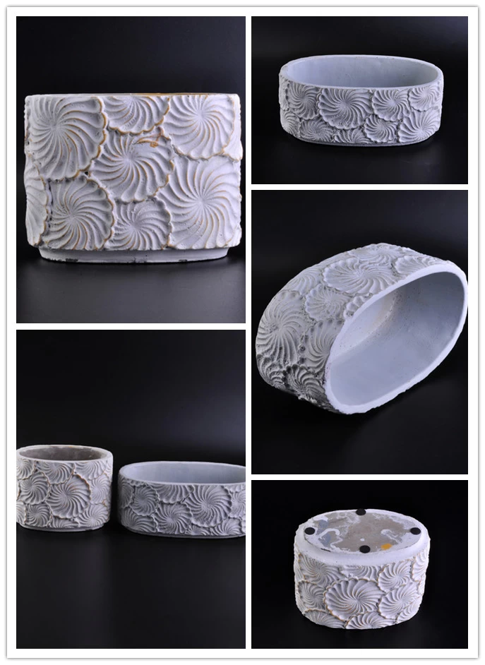 New arrival special concrete candle vessels for home decoration