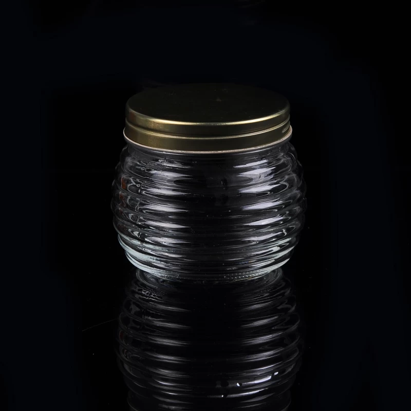600ml clear glass jam jar glass bottle with lid