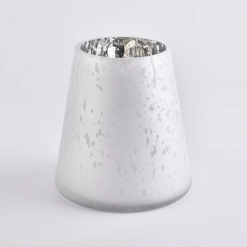 mercury glass candle vessels