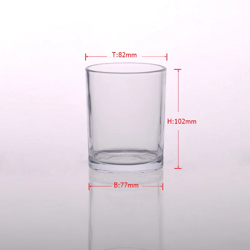 Wholesale clear glass cup replace for candle making holder