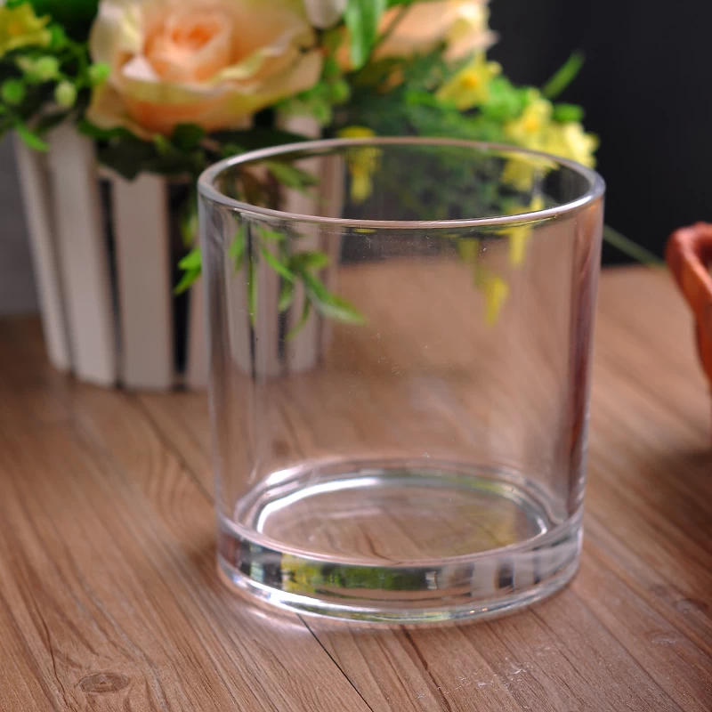 880ml cylindrical clear candle holder