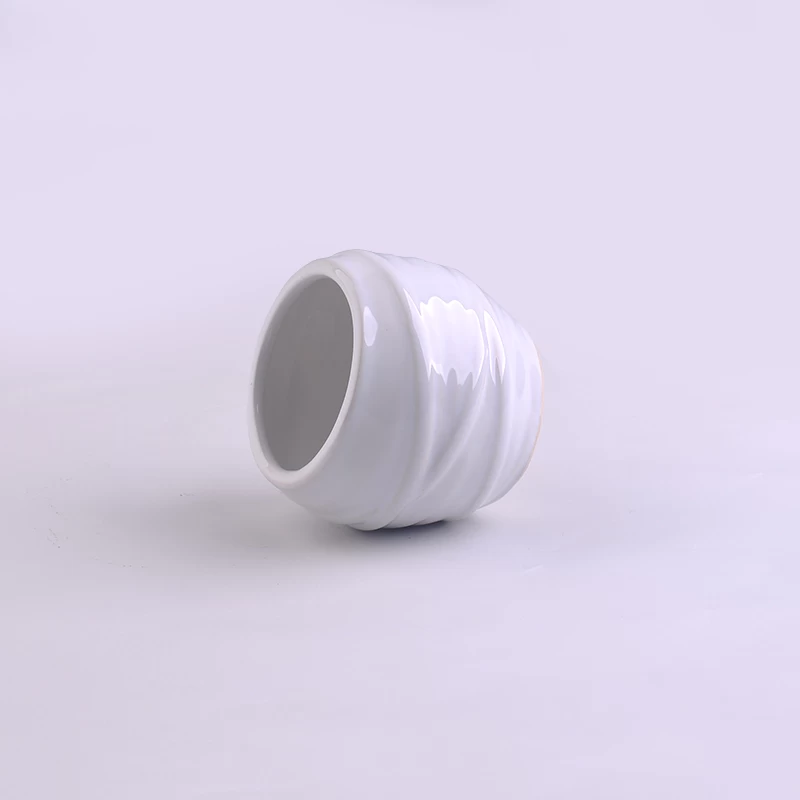 ceramic white glazing tealight holders