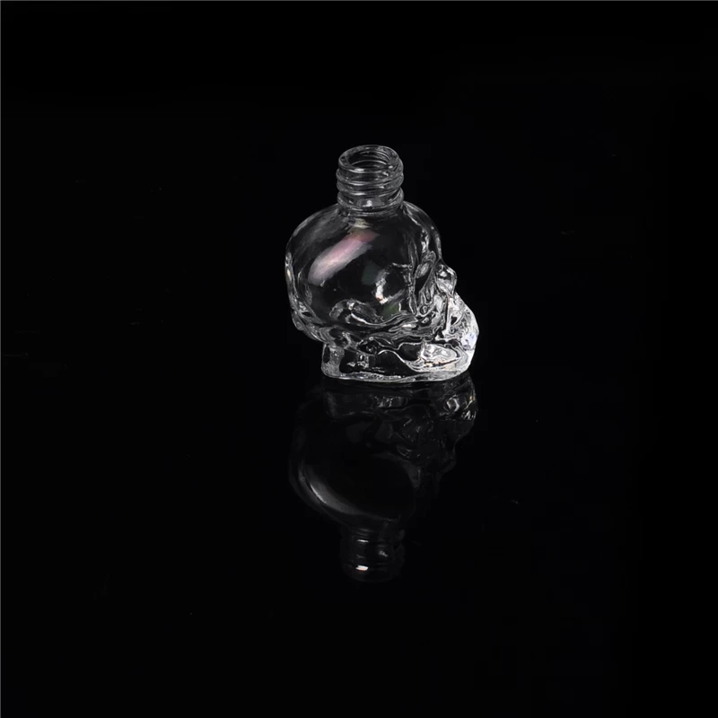 Skull head glass perfume bottle 