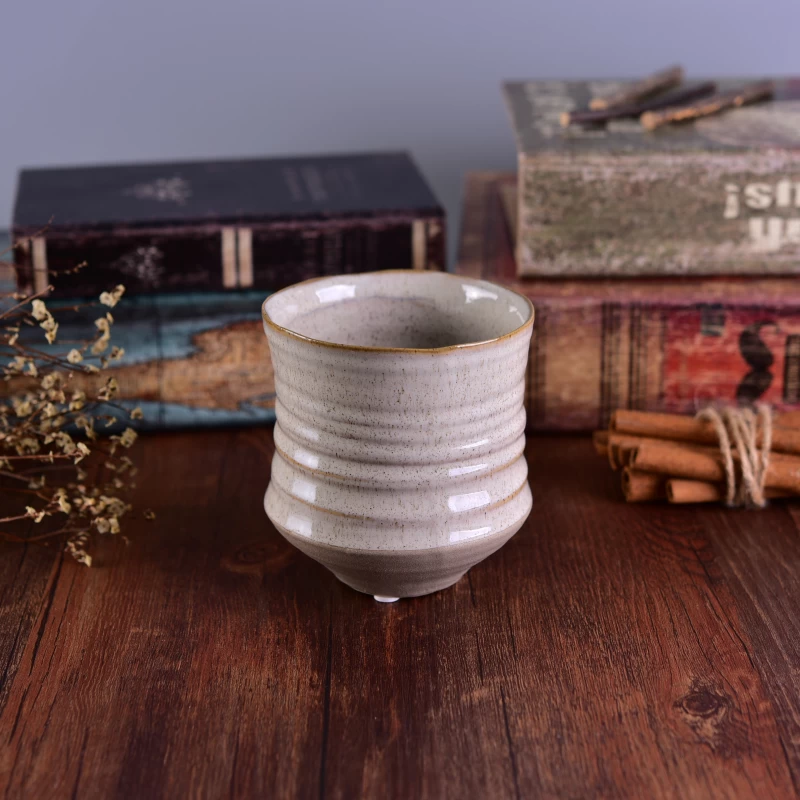 unique ceramic candle jar
