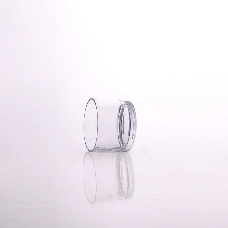 Crystal clear cylinder candle glass