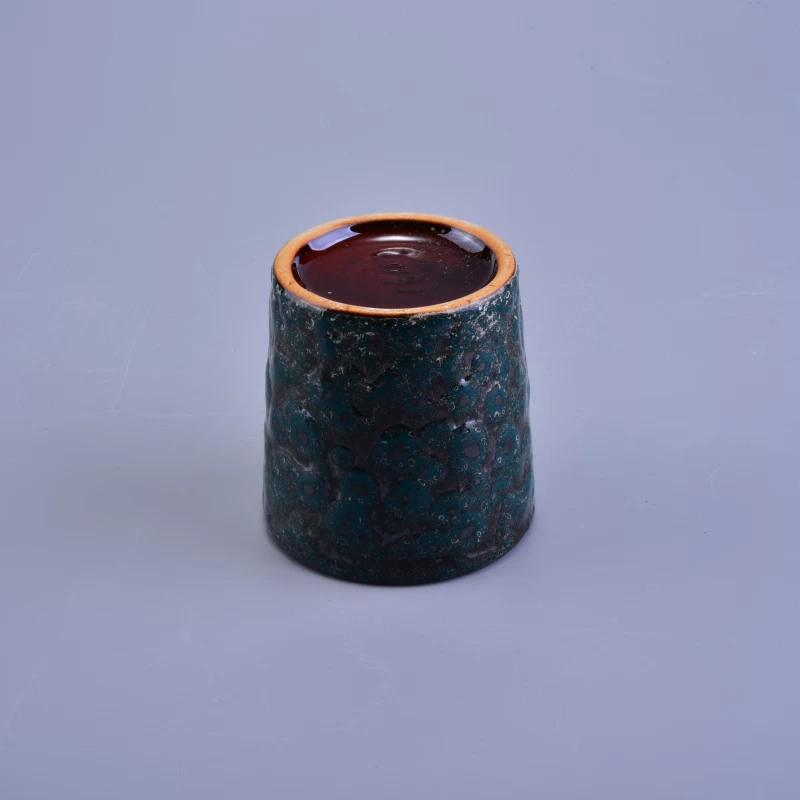 transmutation glazed decorative ceramic candle holders pillar